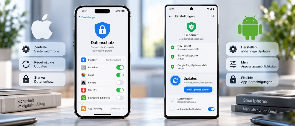 Datenschutz, Sicherheit und langfristige Updates