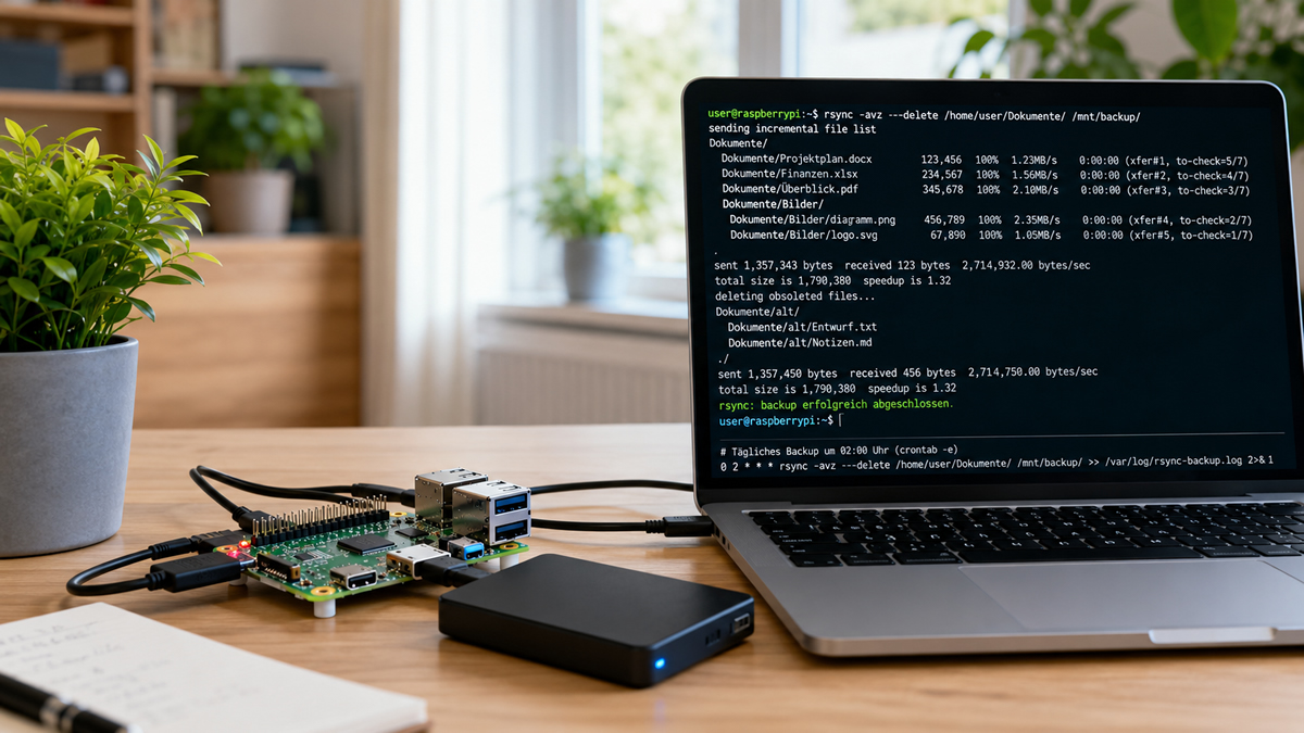 Datensicherung mit rsync einrichten