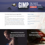 Screenshot zur Webseite von Gimp