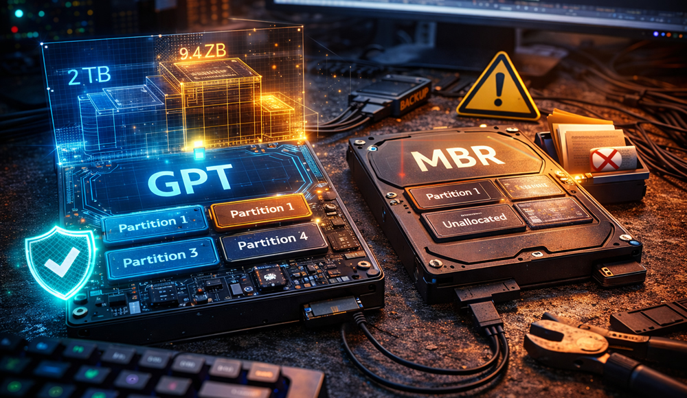 GPT statt MBR: Moderne Partitionsverwaltung