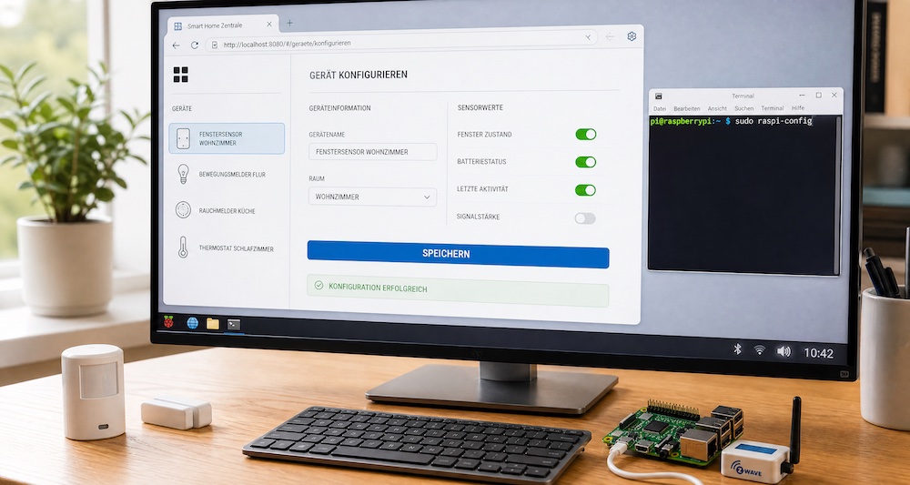 Konfiguration im Webinterface abschließen