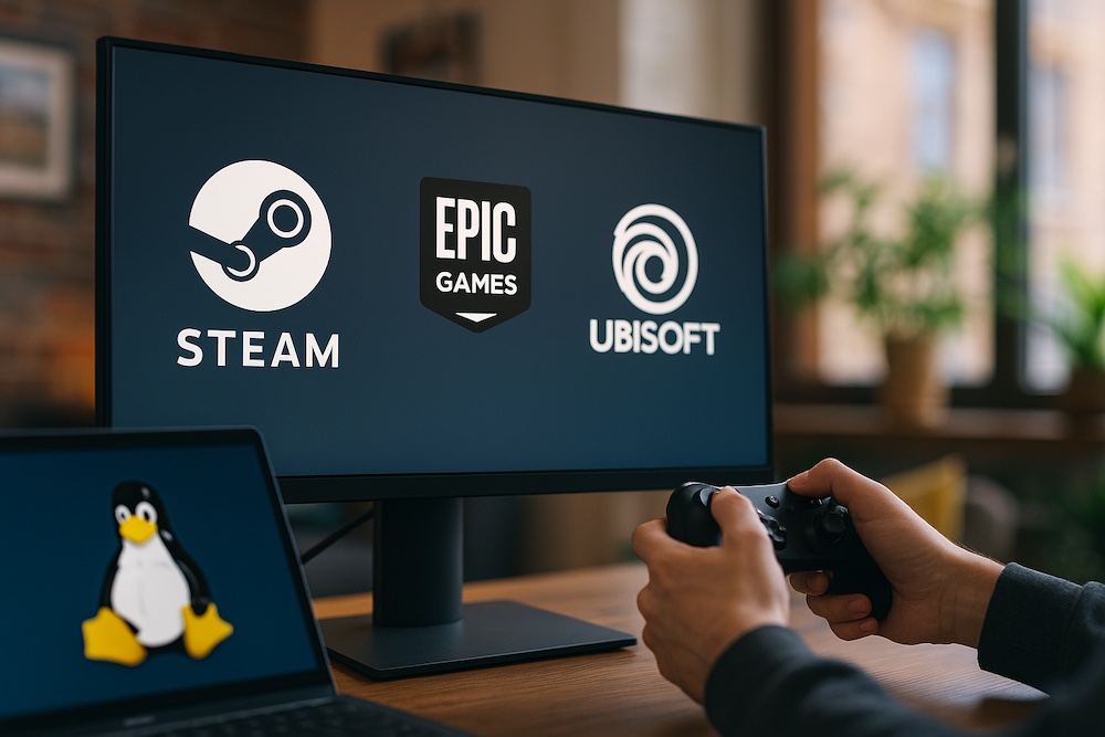 Kann Linux Multi-Plattform-Konten handhaben? Steam, Epic und Ubisoft+ verbinden