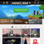 Screenshot der Minecraft.net Webseite