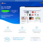 Screenshot vom Firefox Bereich auf Mozilla.org