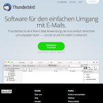 Screenshot vom Thunderbird Bereich auf mozilla.org
