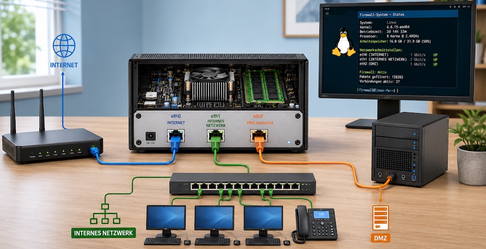 Open Source Firewall Betriebsvoraussetzung unter Linux