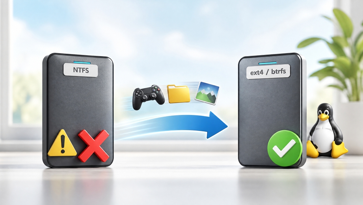 NTFS-Partitionen vermeiden