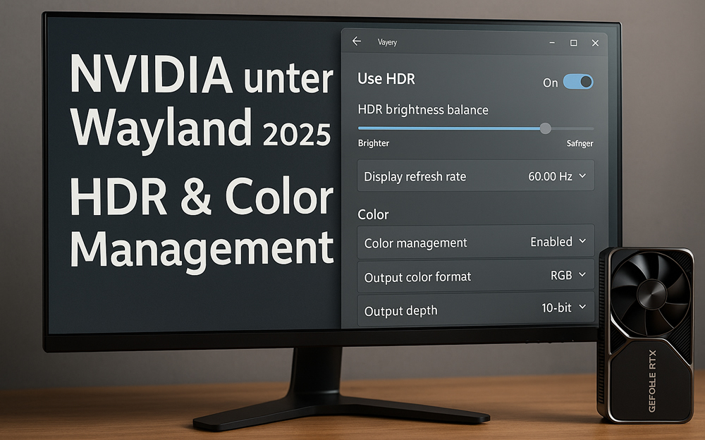 NVIDIA unter Wayland 2025: Was geht, was fehlt (HDR/Color Mgmt) – und die besten Settings