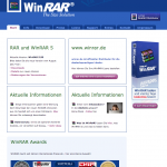 Screenshot der Webseite winrar.de