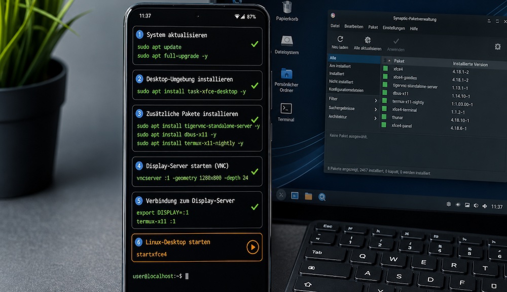 Linux als Remote-Desktop auf dem Handy