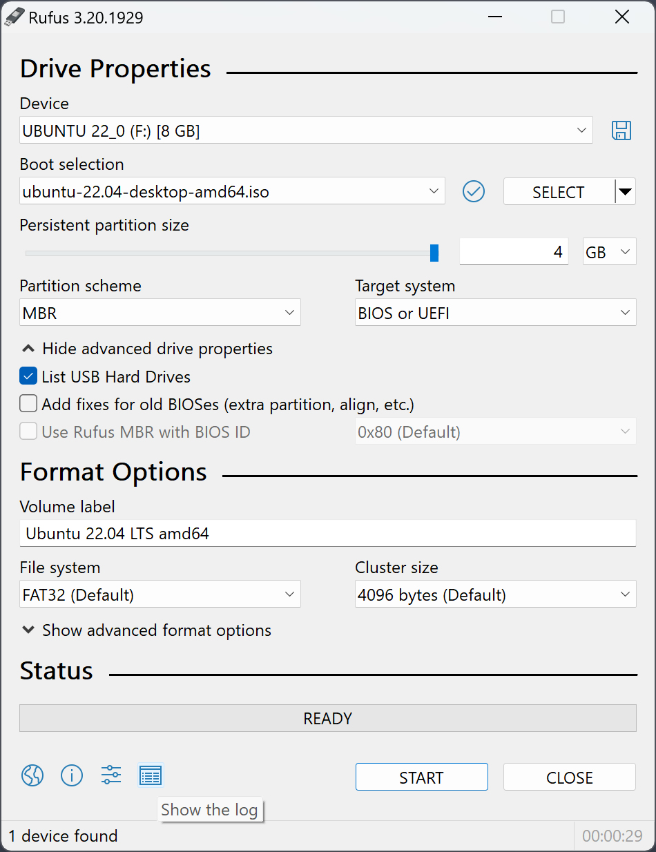 Rufus richtig konfigurieren
