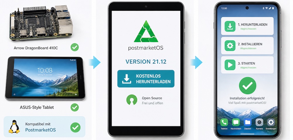 Verfügbarkeit und Services von PostmarketOS