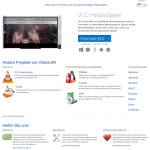 Screenshot der offiziellen Webseite vom VLC Media Player